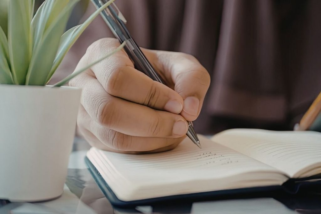 jotting down notes