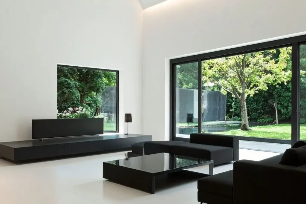 living room with a minimalist design